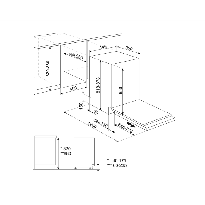 SMEG ST4512IN Einbau Geschirrspüler Vollintegriert 45 cm – Bild 6