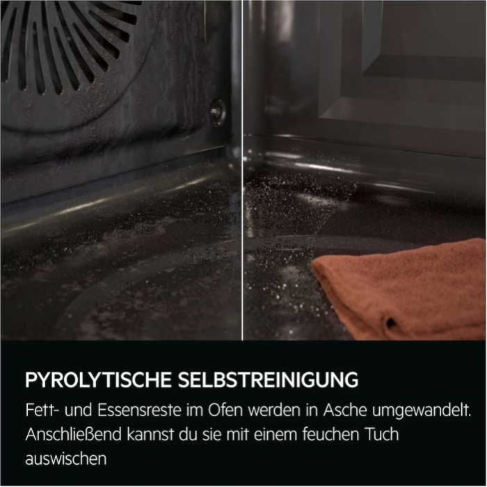 AEG TT9PB83FAB Einbaubackofen Pyrolytische Selbstreinigung / Schwarz – Bild 4