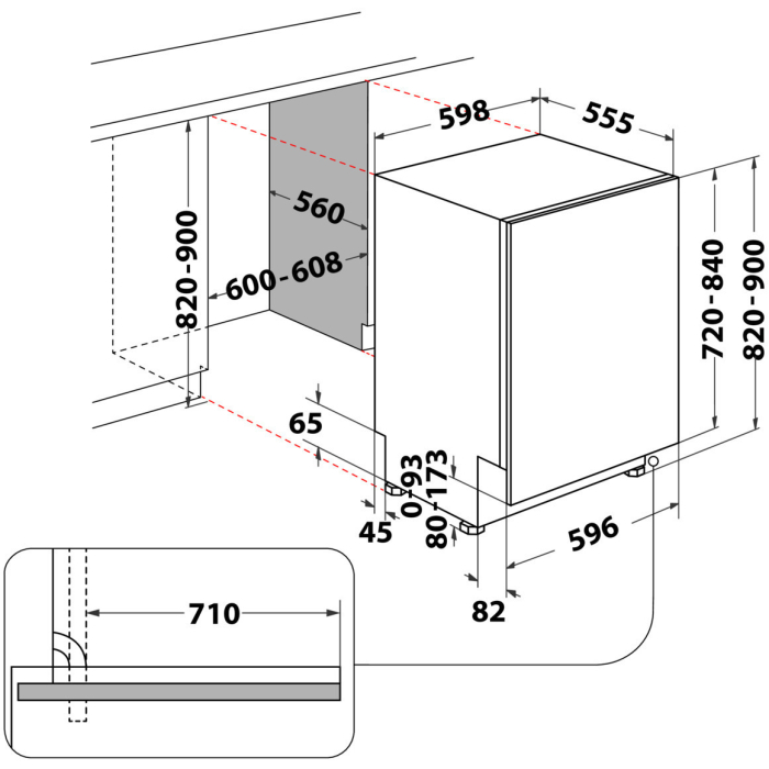 Bauknecht B7I HF60 TUS vollintegrierter Geschirrspüler – Bild 14