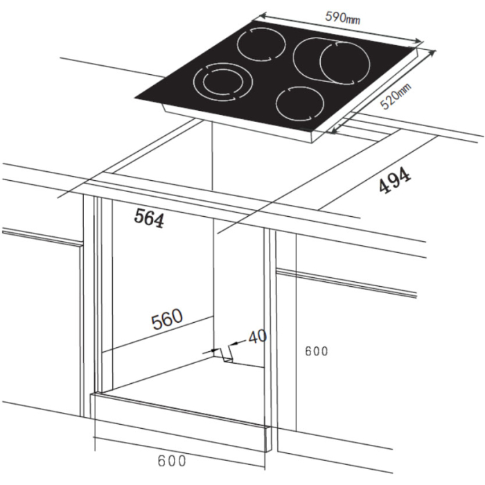 Geratek Torbole EH7104 B Herdset – Bild 5