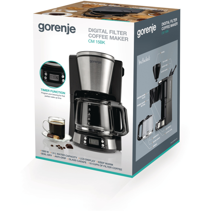 Gorenje CM15BK Filterkaffeemaschine mit TouchControl und Timerfunktion – Bild 6