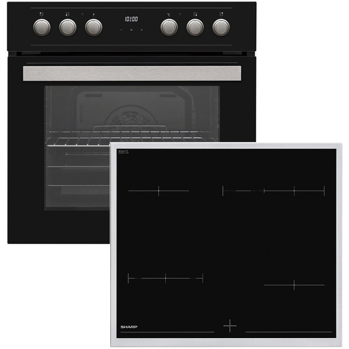 Sharp K-62DX19BM1-EU Einbau-Herdset Schwarz