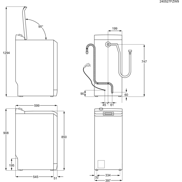 AEG Lavamat LTR6E6136FH Toplader 6KG (40 cm) – Bild 4