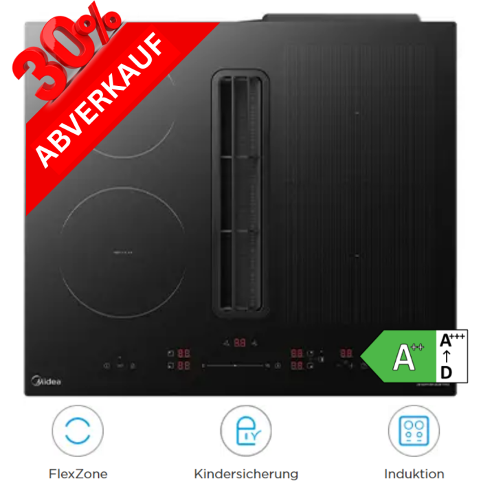 Midea MIH742FY18K1 Kochfeld mit Abzug