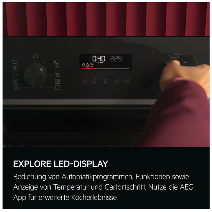 AEG FHHS25B02 Einbauherdeset "Pyrolyse" Schwarz – Bild 5