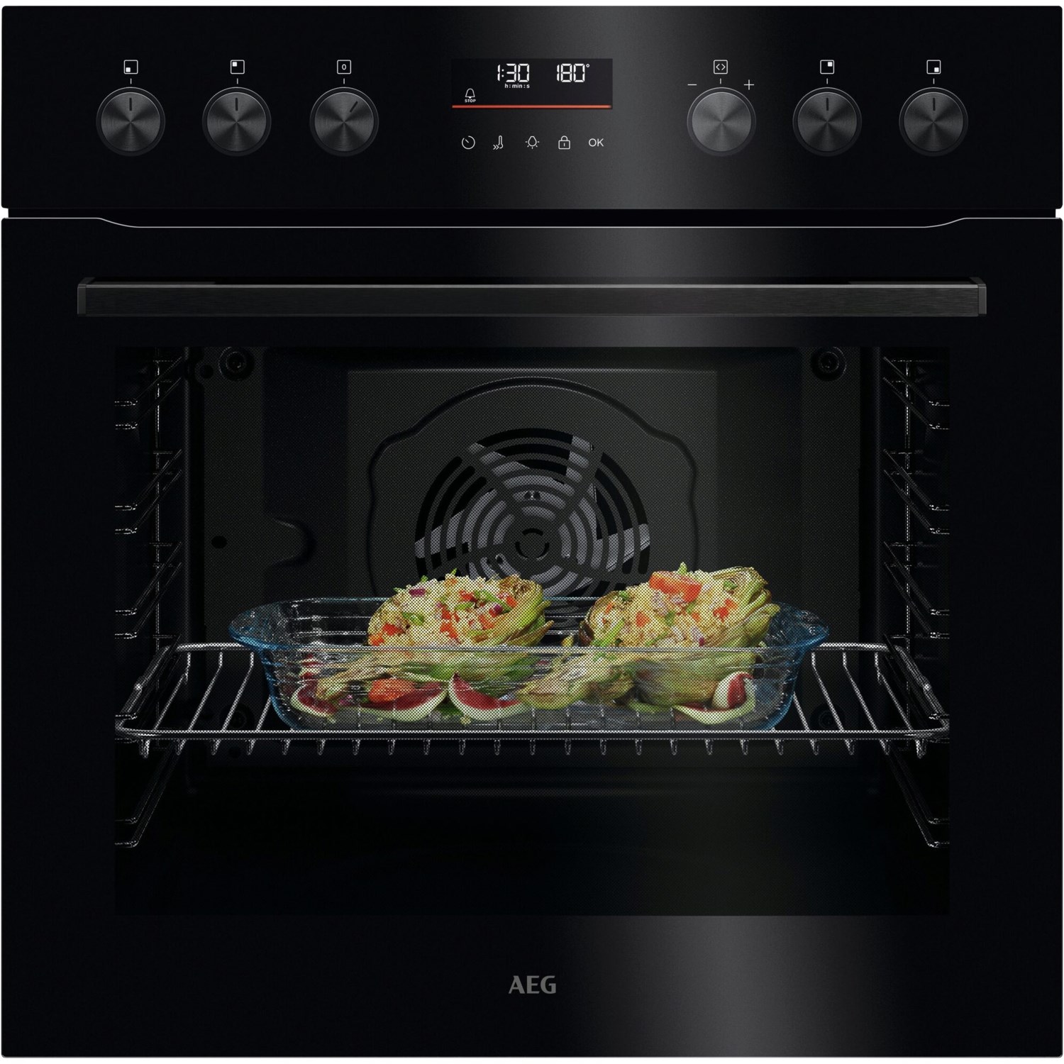 AEG FHHS25B02 Einbauherdeset "Pyrolyse" Schwarz – Bild 7