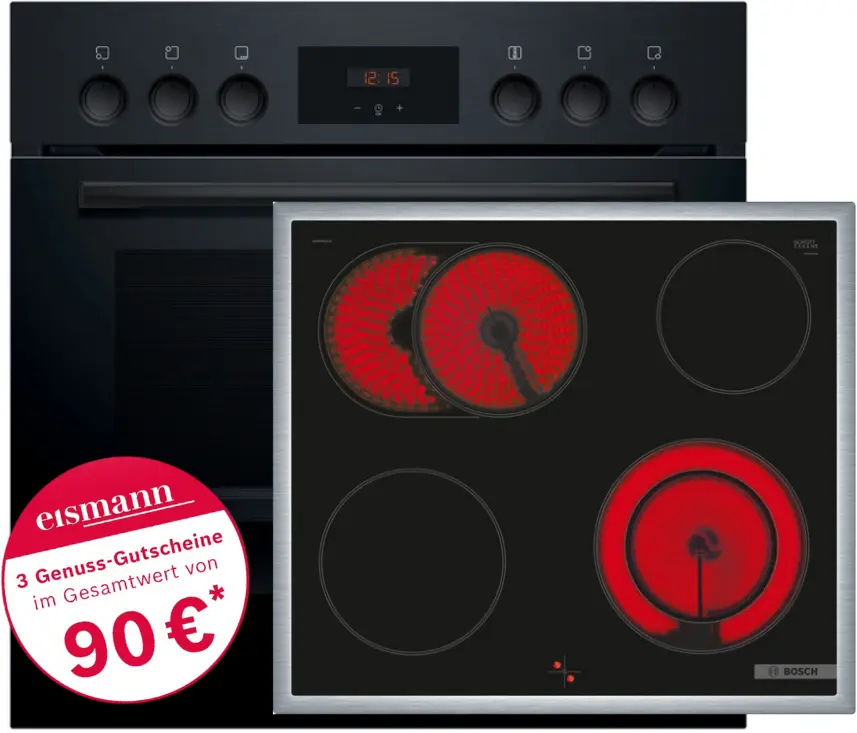 Bosch MKH22SKB EXCLUSIV Einbauherdset Schwarz