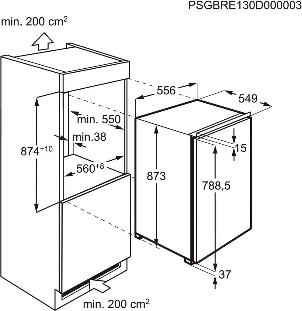 AEG TSF5O881DF Einbaukühlschrank 4-Sterne-Gefrierfach – Bild 15