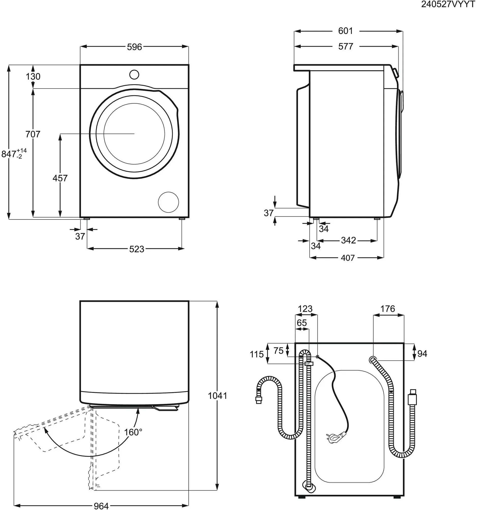 AEG LR7E65489 Waschmaschine, 8 kg – Bild 8