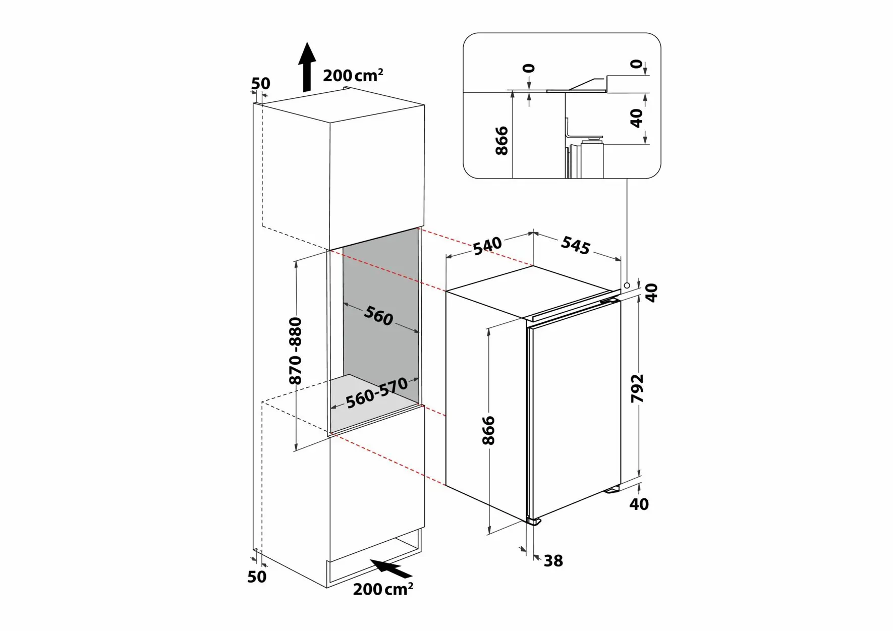 Bauknecht BKSI 9VS2 Einbau-Kühlschrank – Bild 5